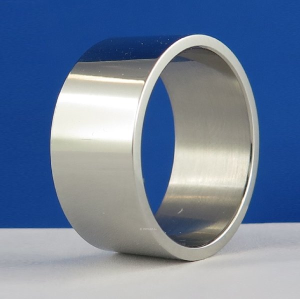 Edelstahlring - 10 mm breit - Ring Edelstahl Fingerring Bandring
