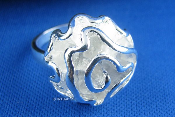 Silberring - Ring mit Rose - Damenschmuck