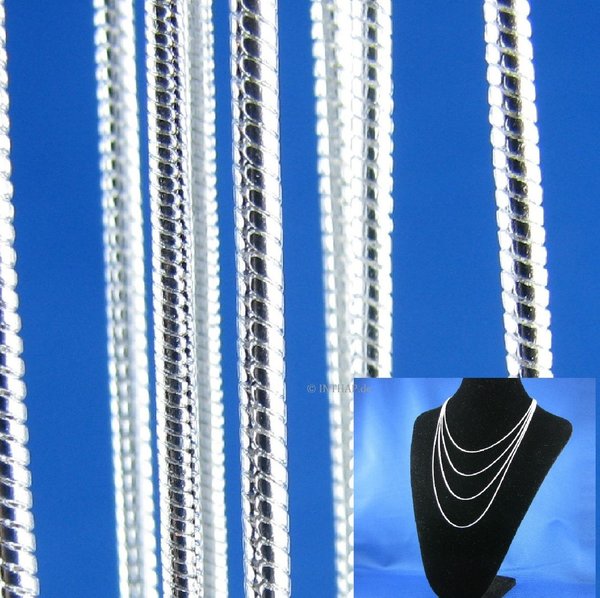Schlangenkette 2 mm breit - Kette Halskette versilbert |KA2-