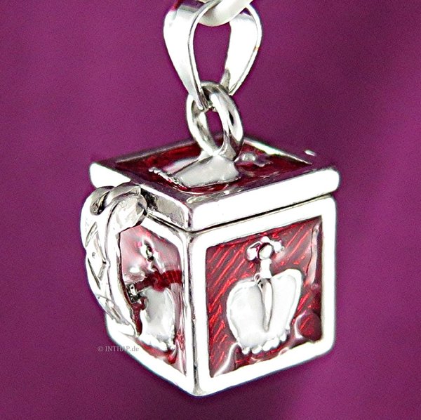 Magic Box Kästchen mit Krone - Kettenanhänger zum Öffnen Amulett