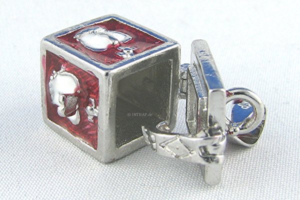 Magic Box Kästchen mit Krone - Kettenanhänger zum Öffnen Amulett