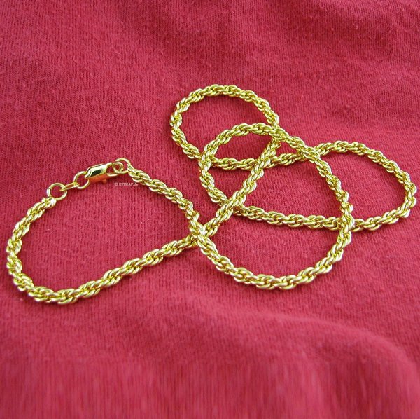 Goldkette - orientalische Halskette 2 mm - Kette vergoldet