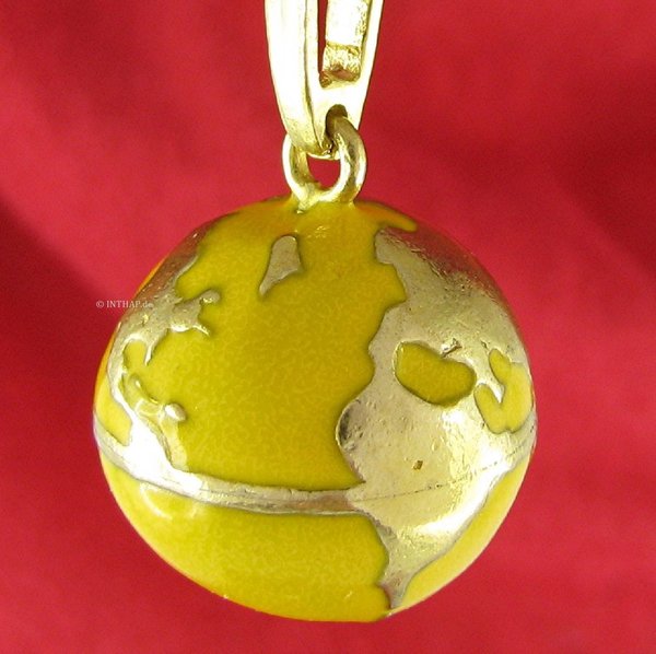 Globus Klangkugel - Erde - Feenkugel Elfenrufer - gelb