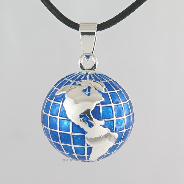 Globus Klangkugel - Erde - Feenkugel Elfenrufer - blau