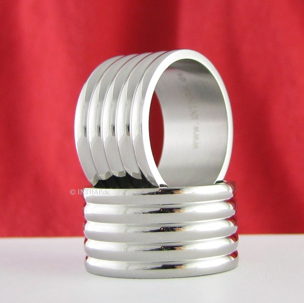 Edelstahlring - extra breit - Ring aus Edelstahl Fingerring Bandring