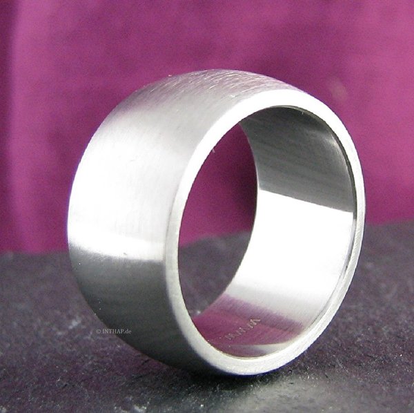 Edelstahlring - Ring aus Edelstahl - 10 mm breit - matt
