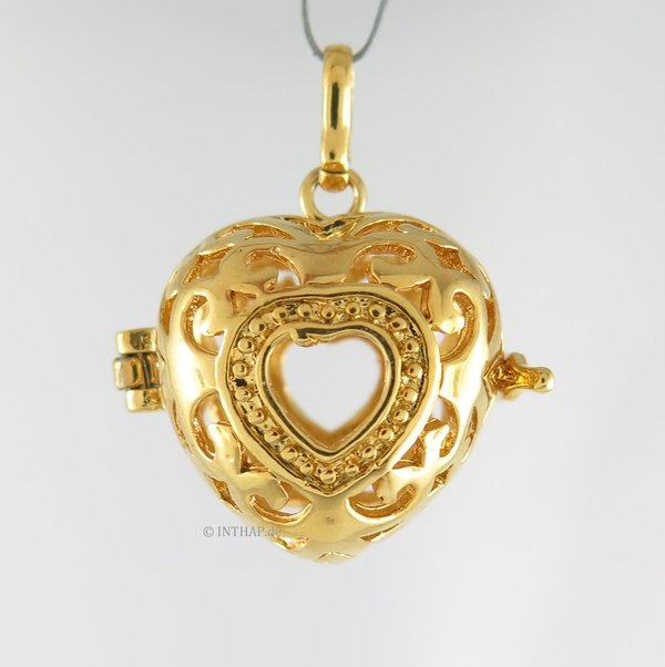 Herz Elfenrufer Anhänger gold |HHgm - Medaillon Amulett