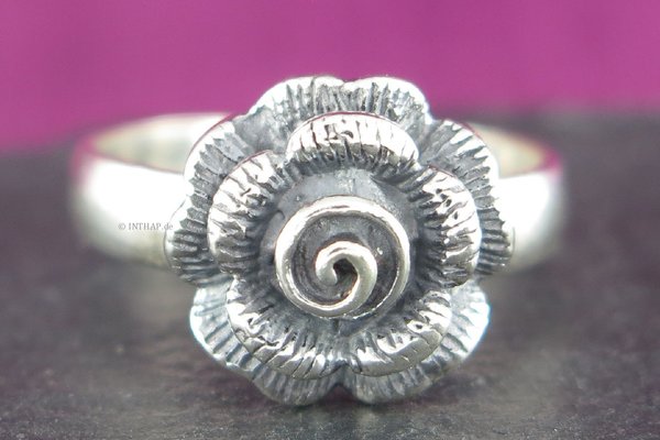 925 Silber Ring - Rose Blüte Blume Silberring |RiIno25