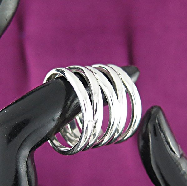 925 Sterling Silber Ring - Silberring extra breit Fingerring |Ino41