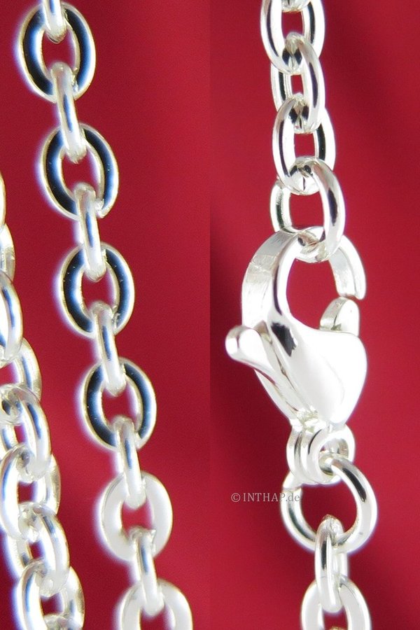 Silberkette - silber - Halskette Ankerkette Kette Collier