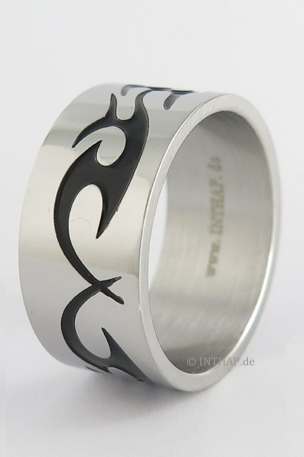 Edelstahlring - Ornamente Ring Edelstahl Designerring |YumO