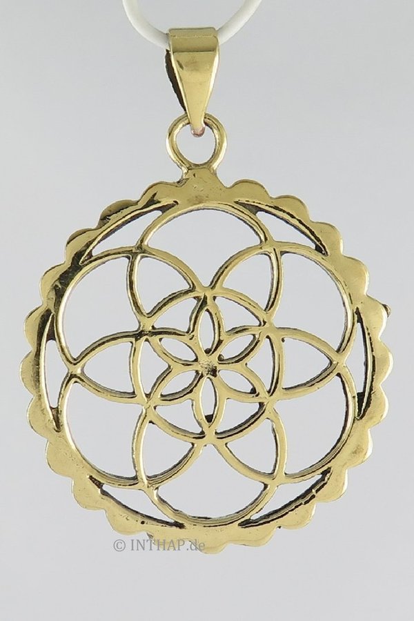 Anhänger Lebensblume - Kettenanhänger Medaillon Amulett