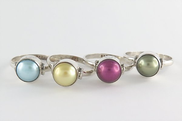 925 Silber Ring mit Perle - Silberring Damenring |In125