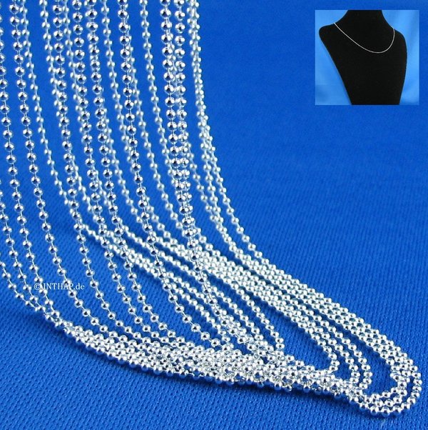 Kugelkette Halskette - Silberkette Kette Damenkette 50 cm