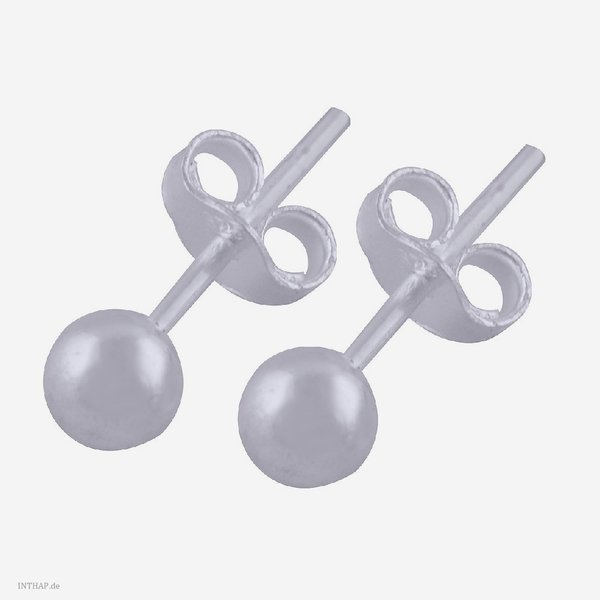 925 Sterling Silber Ohrstecker - klassische Kugel Ohrringe