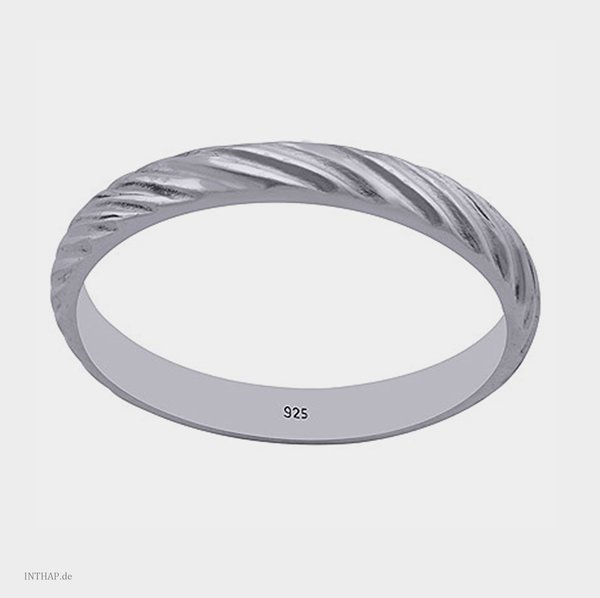 925 Sterling Silber Ring schmaler Bandring Damenring
