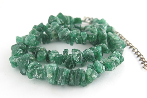 Halskette Jade - Jadekette Collier Steinkette Kette grün |StK12-53 40