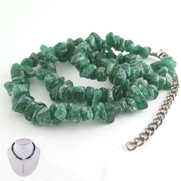 Halskette Jade - Jadekette Collier Steinkette Kette grün |StK14-53