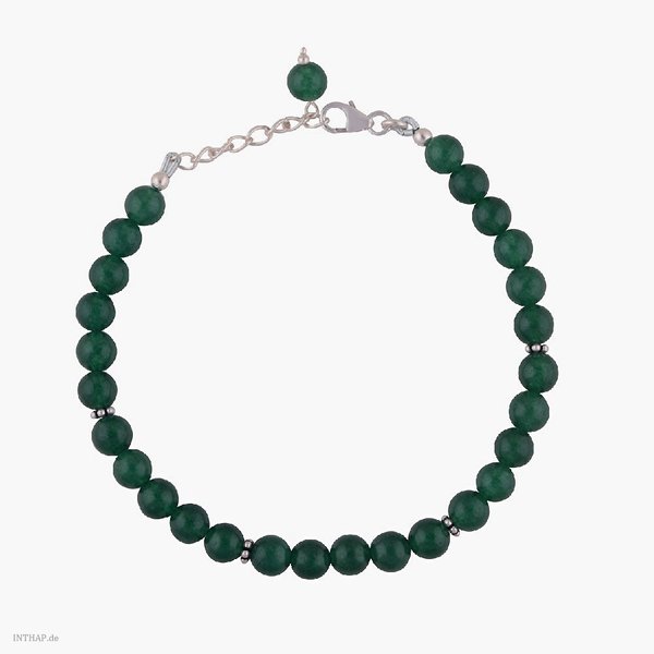 Armband - Jadearmband 925 Silber Damenarmband - Jade grün