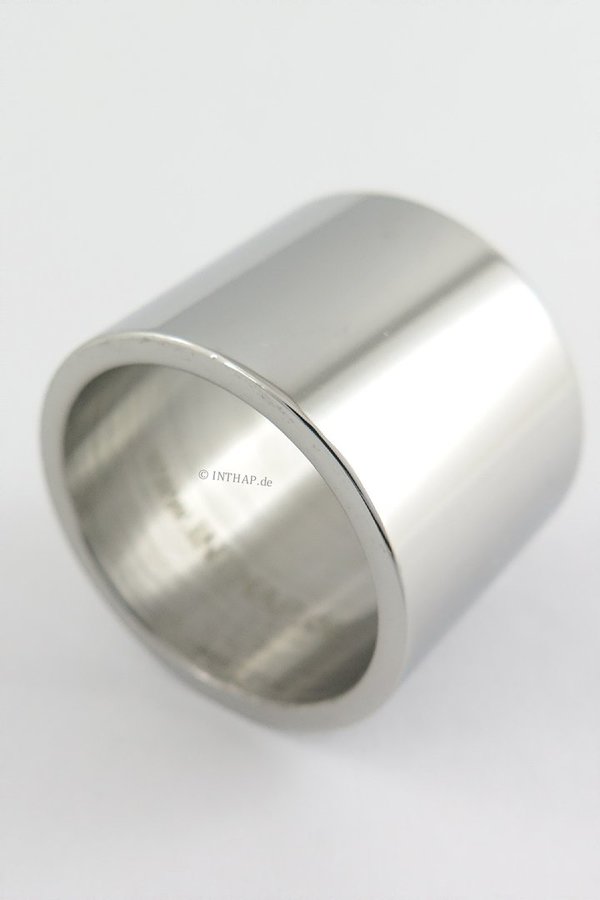 Edelstahlring - 2 cm extra breit - Ring Herrenring Bandring