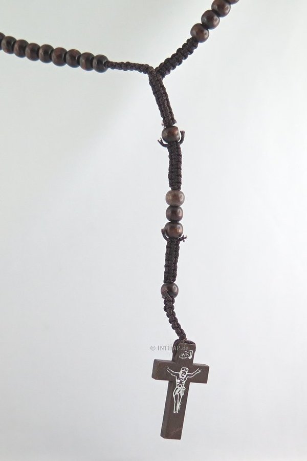 Rosenkranzkette - Ypsilonkette Kette mit Holzkreuz