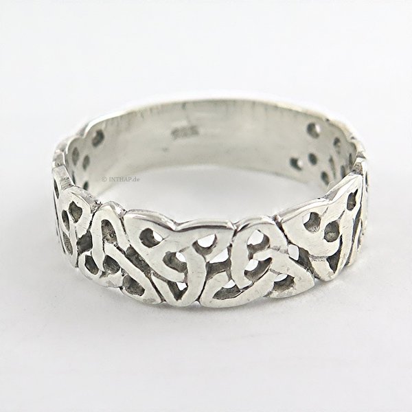 925 Ring Keltischer Knoten - Wikinger Vikings Ring Silberring