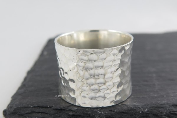 925 Silber Ring - Silberring Bandring Fingerring 2 cm breit